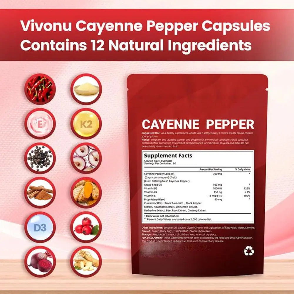 Cayenne Pepper Health Capsules